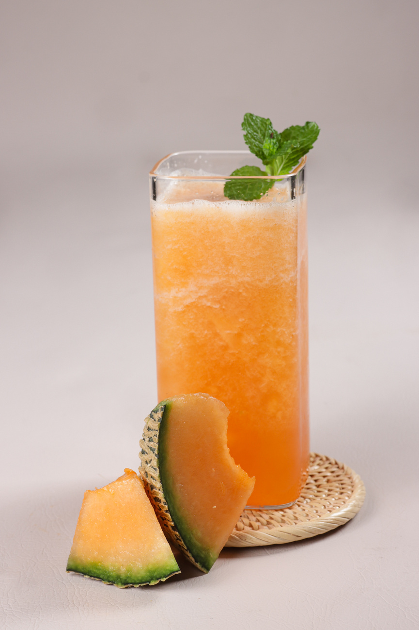 Cantaloupe Juice or Orange Melon Juice.