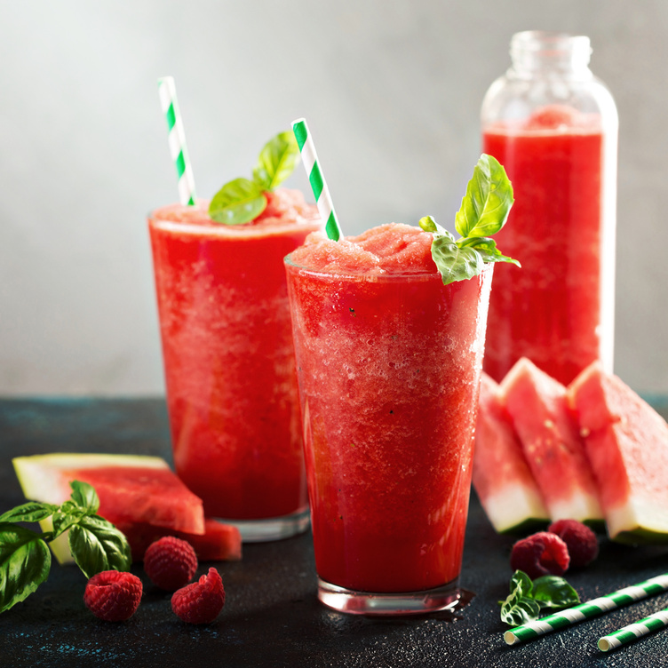 Refreshing cold summer drink watermelon slushie